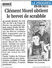 Félicitation à Clément Morel