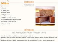 Recette Gâteau ardéchois aux marrons