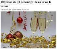Réveillon du 31 décembre : le cœur ou la raison