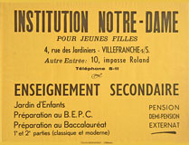 Affiche Institution Notre-Dame