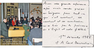 Cardinal Albert Decourtray au lycée 1988