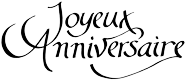 Joyeux anniversaire